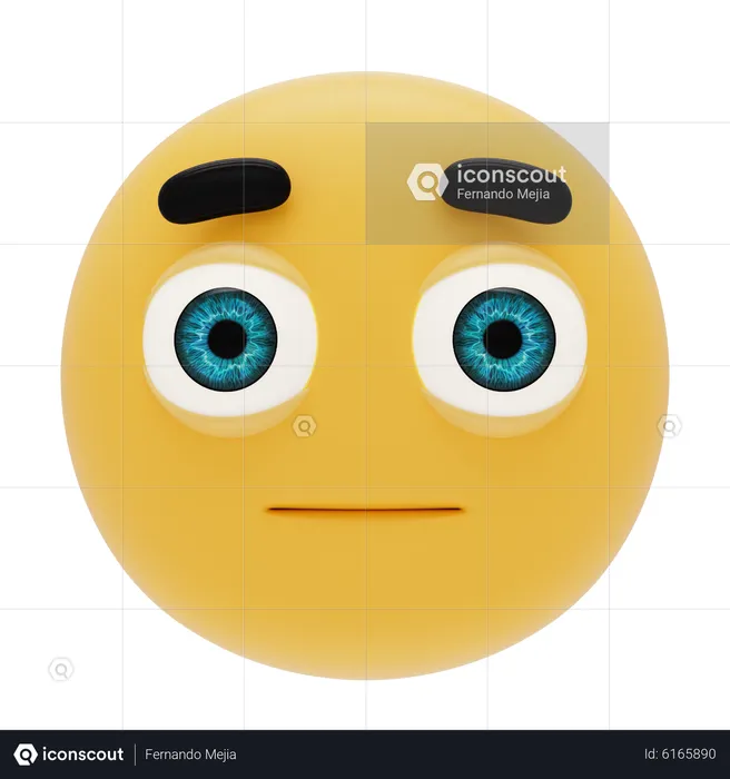 Emoji renfrogné Emoji 3D Icon