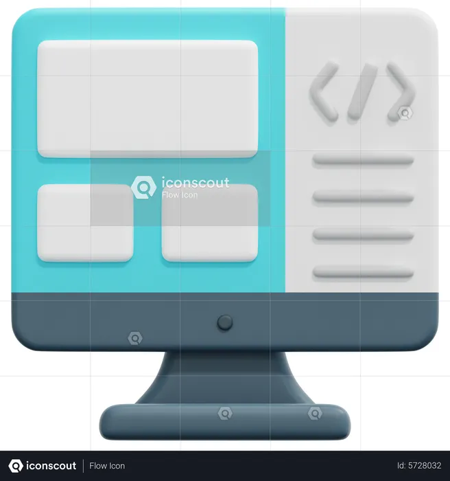 Front End Coding  3D Icon