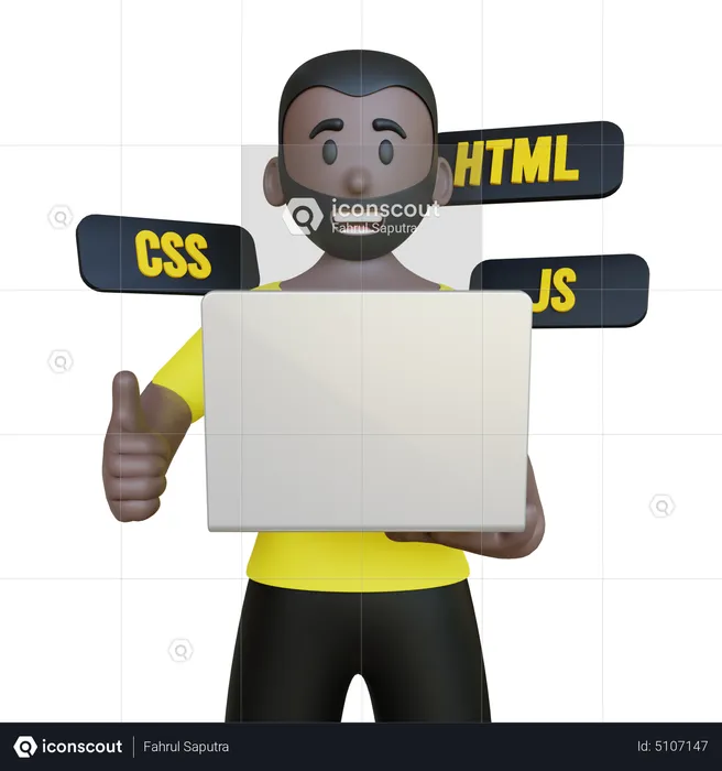 Front End Developer  3D Illustration