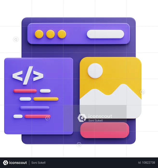 Front End Programming  3D Icon