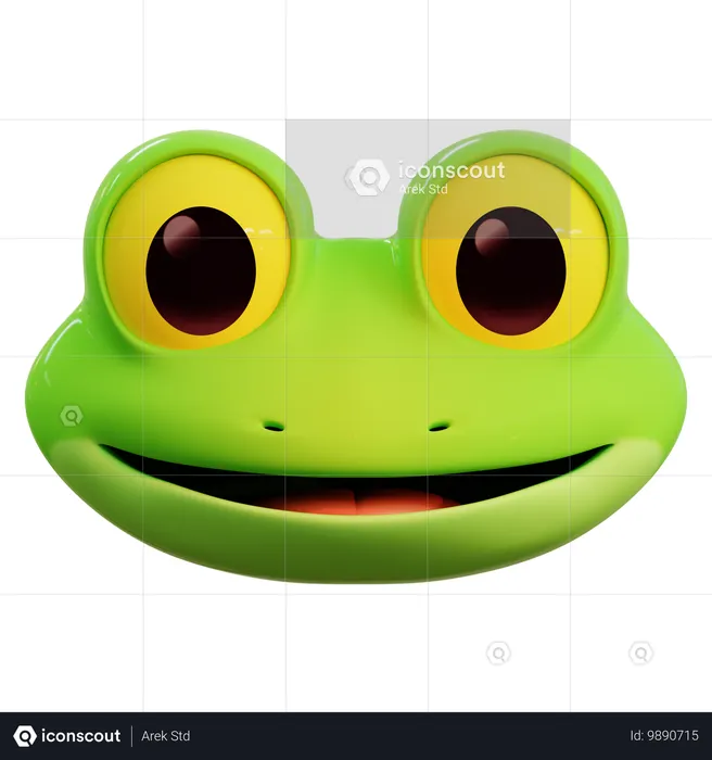 Frosch Emoji 3D Icon