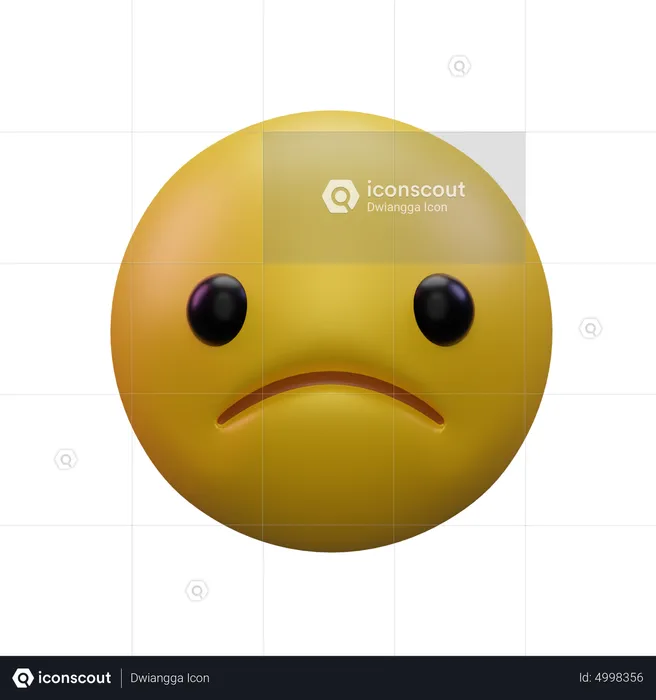 Frowning Emoji 3D Icon