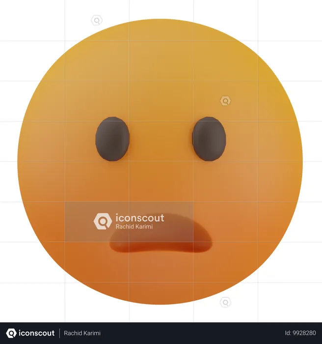 口を開けてしかめっ面をしている Emoji 3D Icon