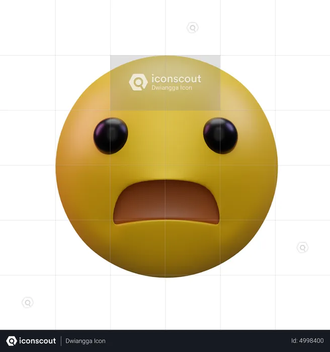 Frowning Face With Open Mouth Emoji 3D Icon