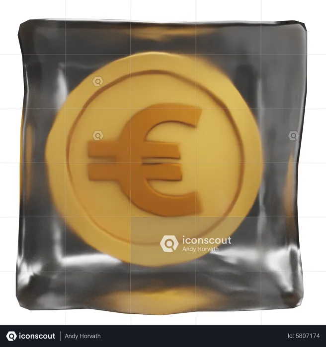 Frozen Asset Euro  3D Icon