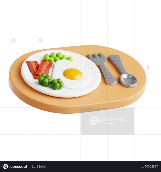 Frühstück  3D Icon