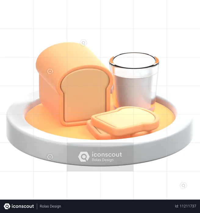 Frühstück  3D Icon