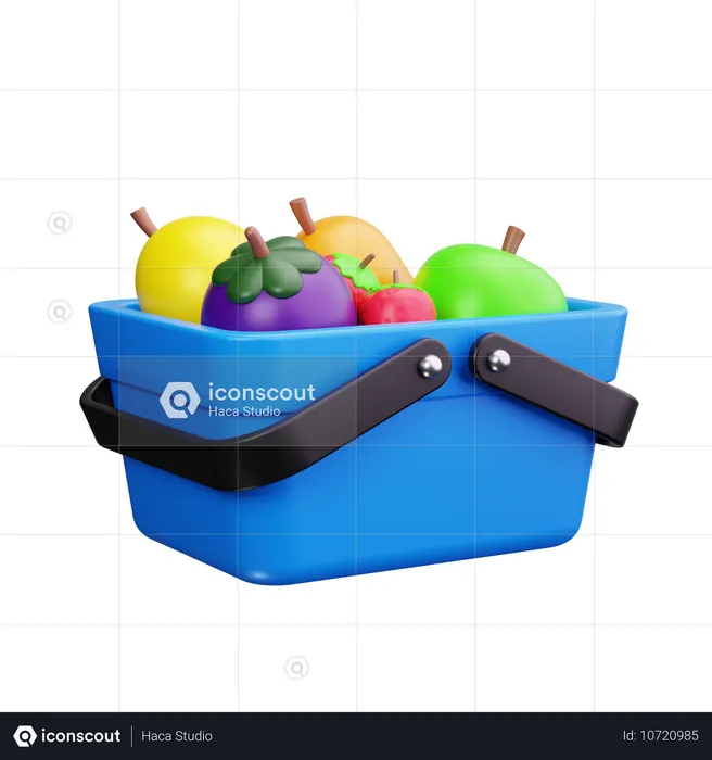 과일 바구니  3D Icon