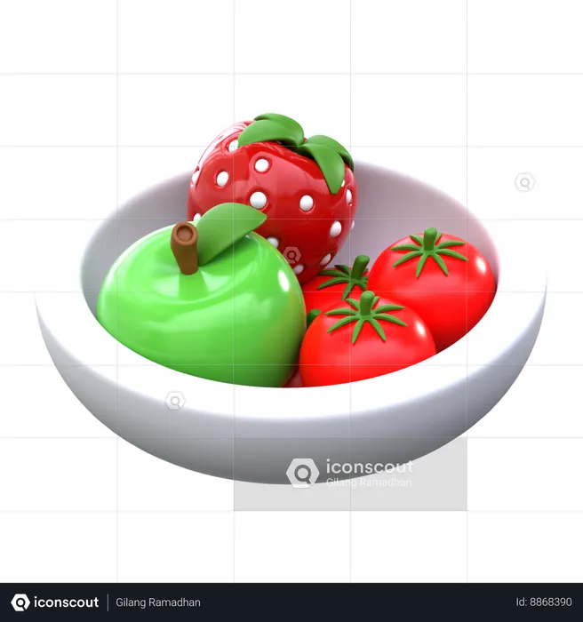 Fruit Bowl  3D Icon