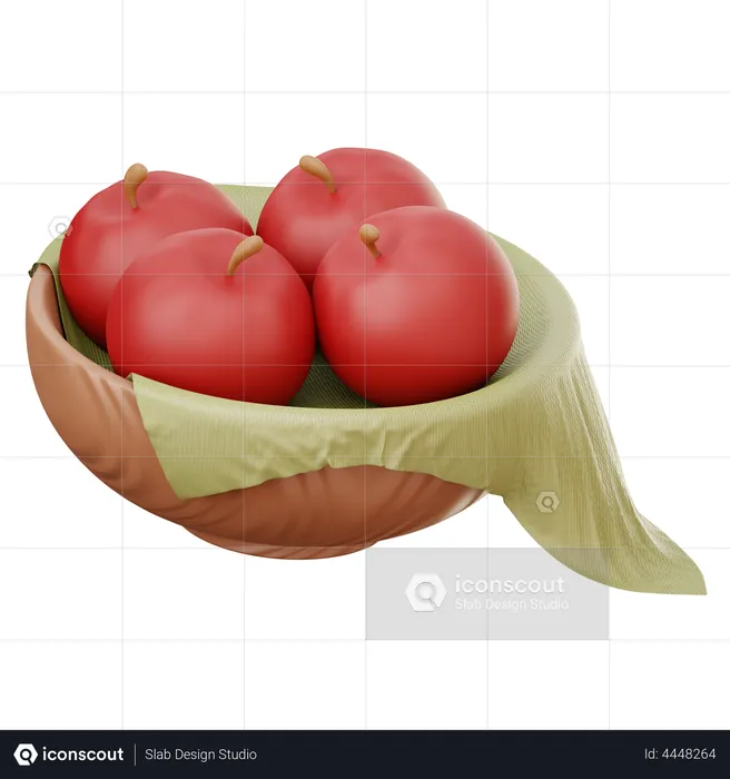 Fruit Bowl  3D Illustration
