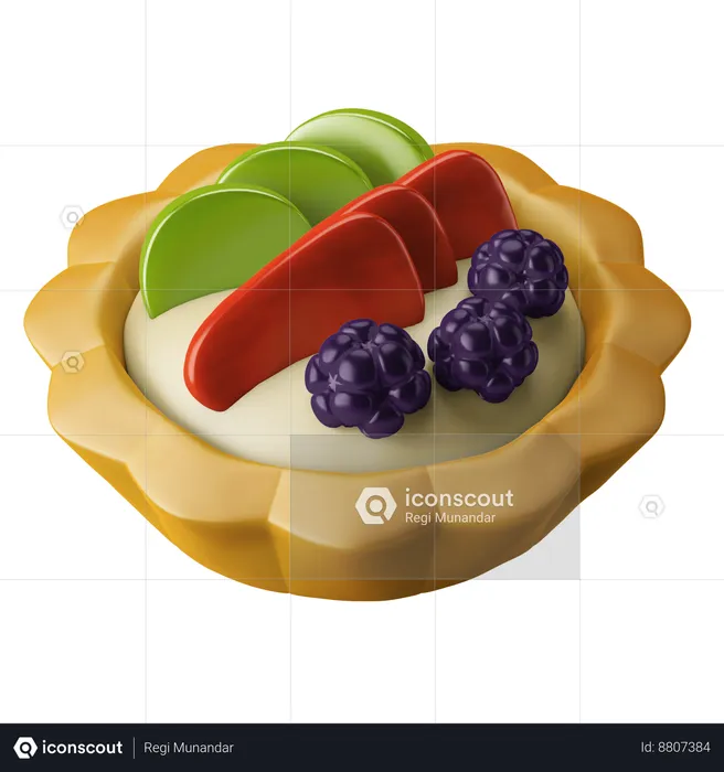 Fruit Tart  3D Icon