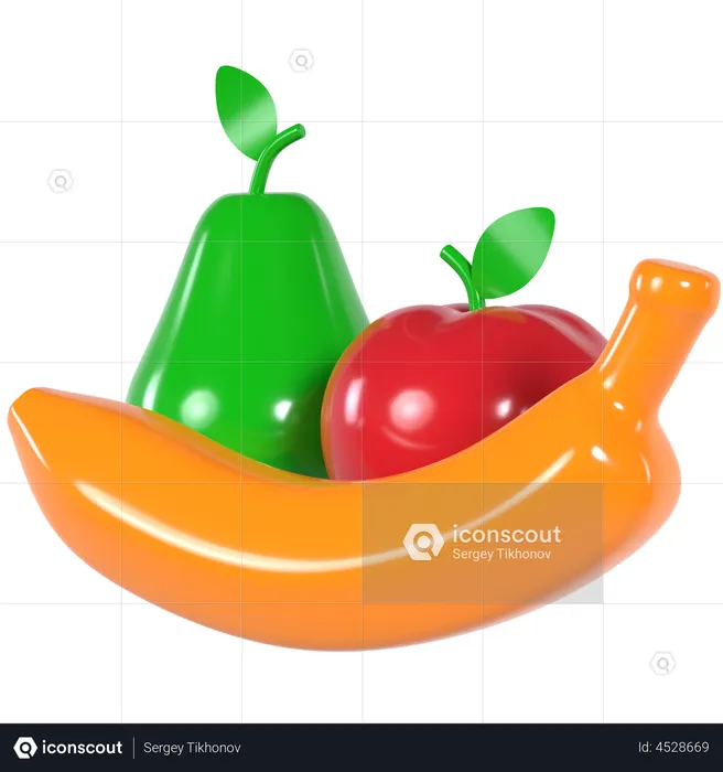 Fruits  3D Illustration