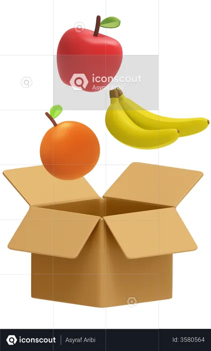 Fruits Delivery  3D Illustration