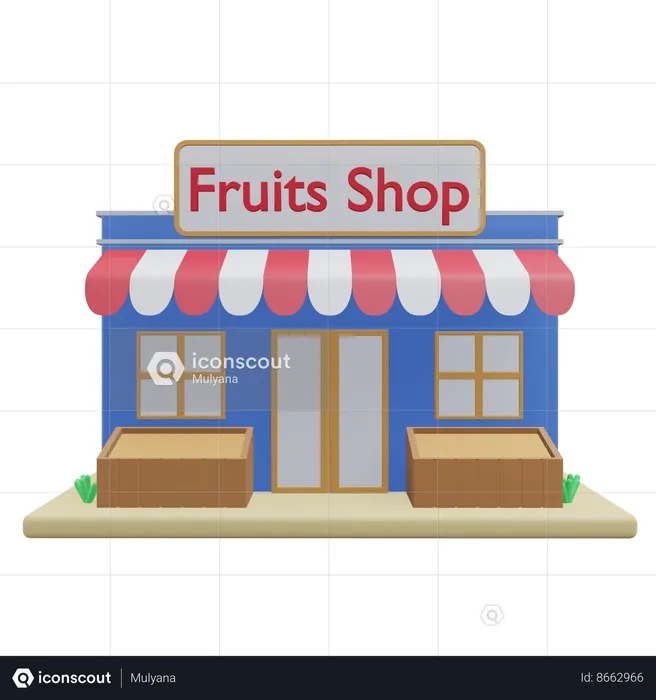 Fruits Shop  3D Icon
