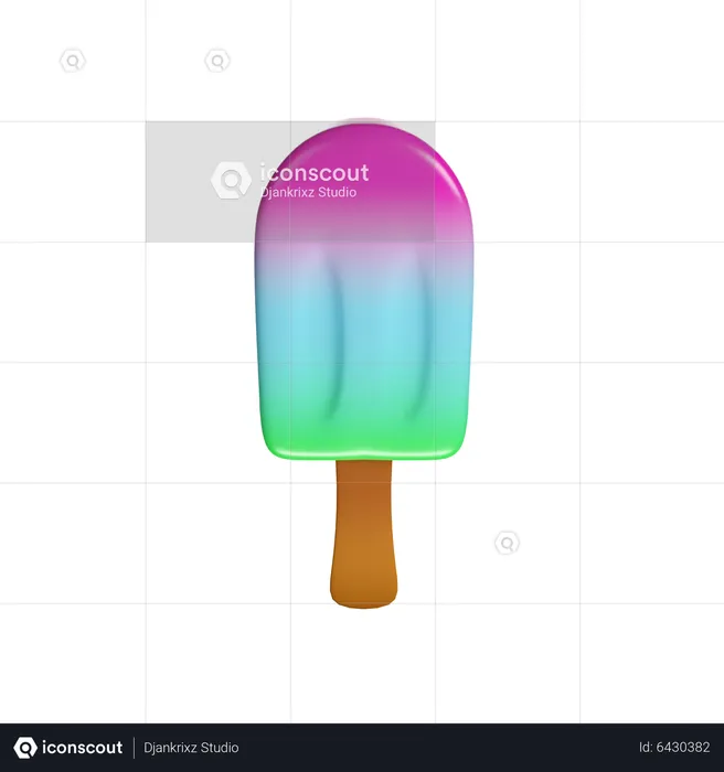 Fruity Ice Cream  3D Icon