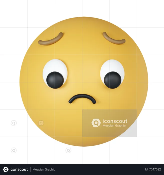 Ceñudo Emoji 3D Icon