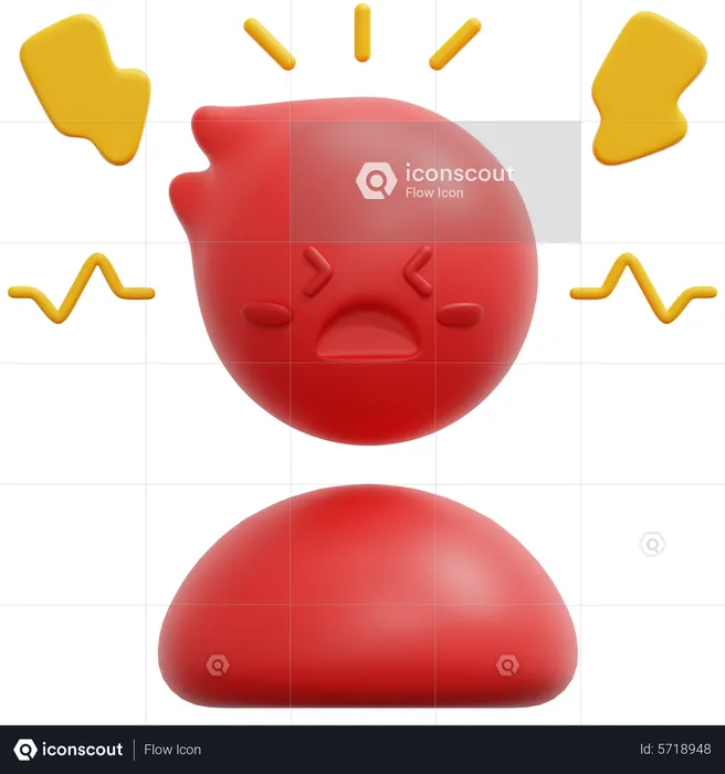 Frustrated Emoji 3D Icon