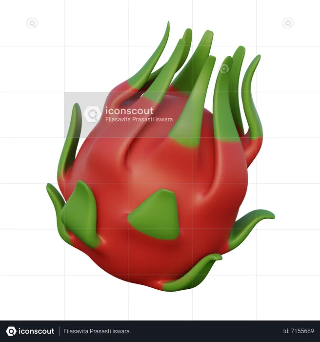 Fruta do dragão  3D Icon