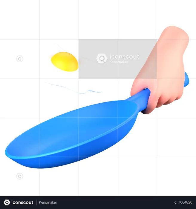 Frying  3D Icon