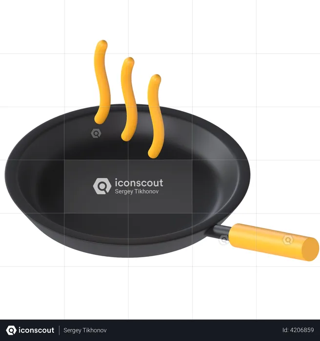 Frying pan  3D Illustration