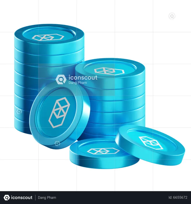 Ftm Coin Stacks  3D Icon