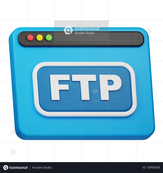 Ftp Website  3D Icon