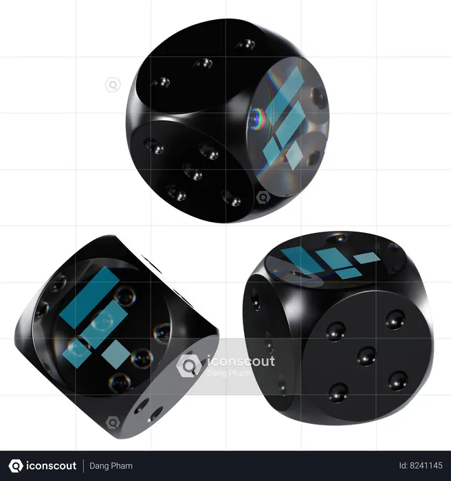 Ftt Glass Dice Crypto  3D Icon