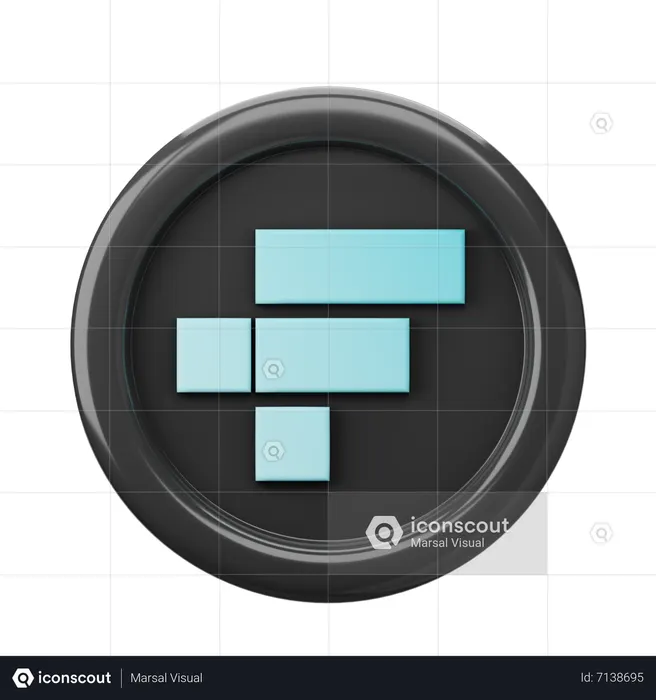 FTX Token FTT Coin  3D Icon