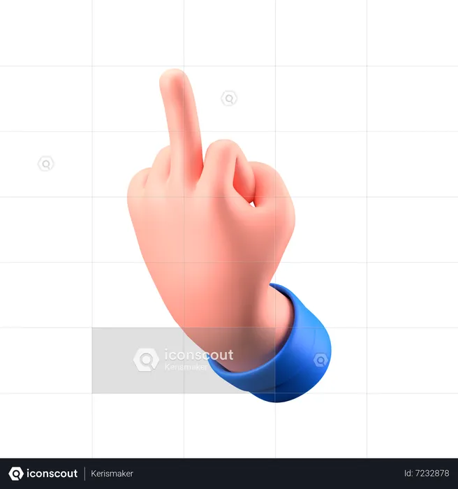 Fuck Hand Gesture  3D Icon