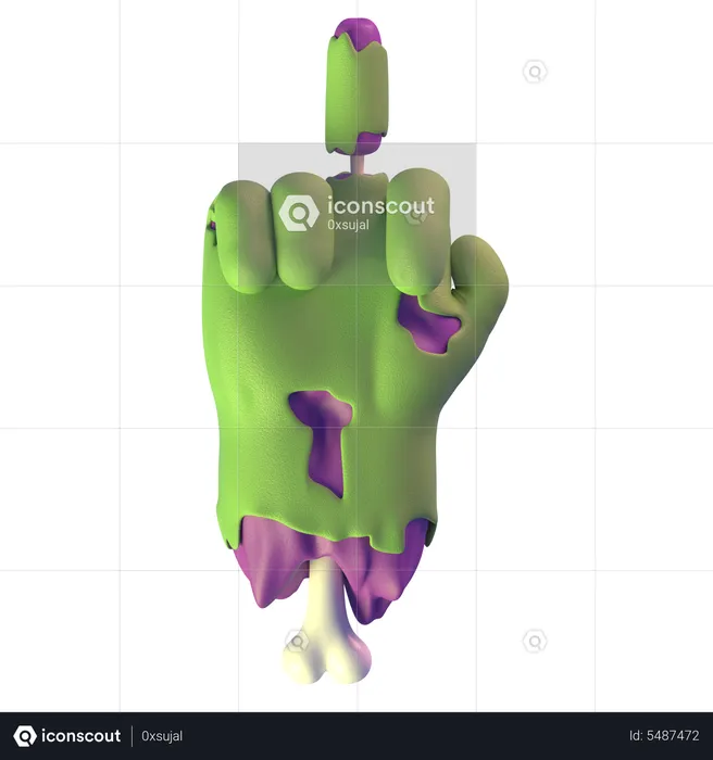 Fuck It Zombie Hand  3D Icon