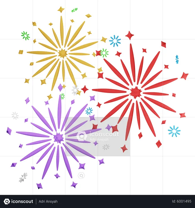 Fuegos artificiales  3D Icon