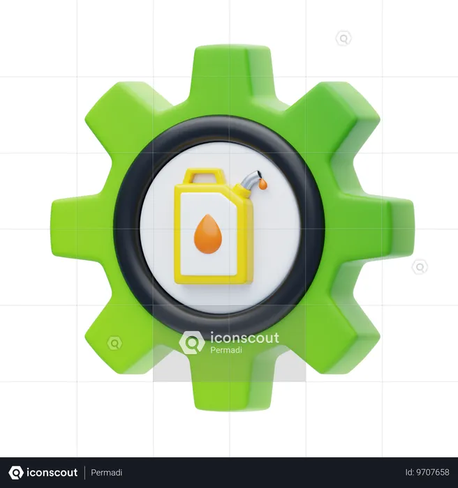 Fuel Efficiency  3D Icon