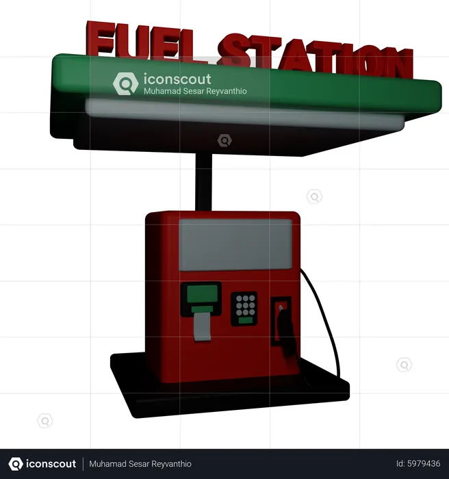 Fuel Station  3D Icon
