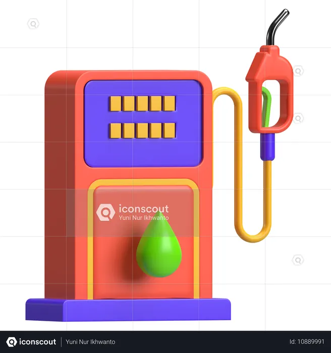 Fuel Station Location  3D Icon