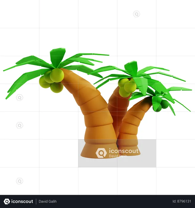 Refúgio de coco tropical  3D Icon