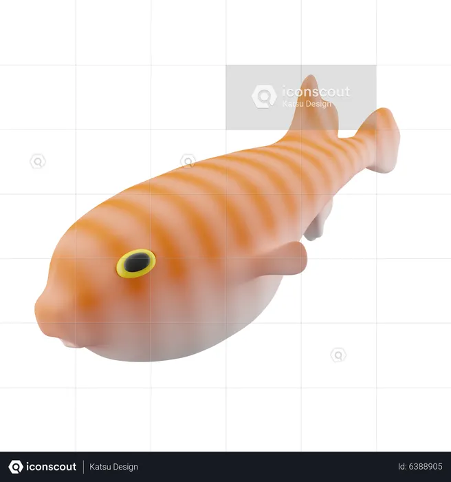 Fugu Fish  3D Icon