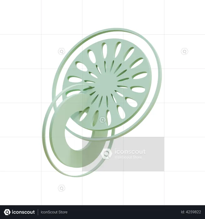 Full Lime Discs  3D Icon