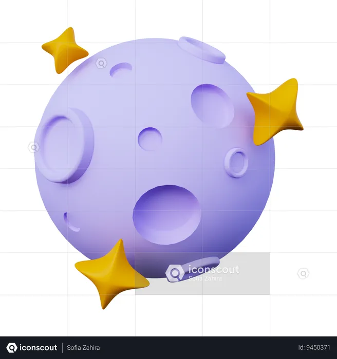 Full Moon  3D Icon