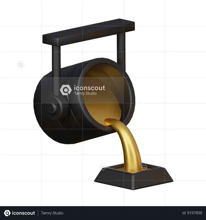 Fundición de oro  3D Icon