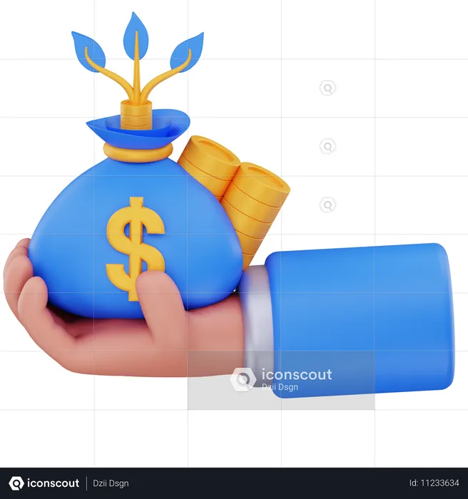 Funding  3D Icon