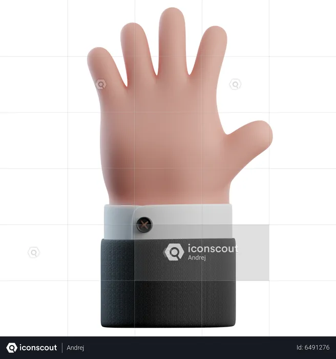 Fünf-Finger-Handbewegung  3D Icon