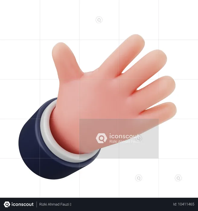 Fünf-Finger-Handgesten  3D Icon