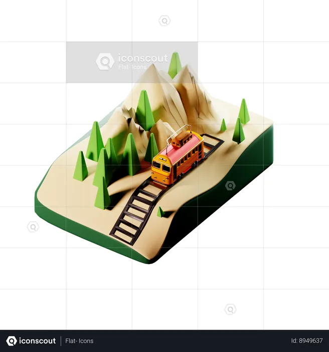 Funicular  3D Icon