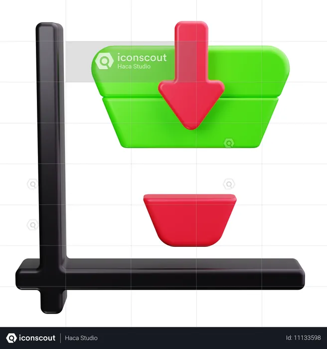 Funnel Chart  3D Icon