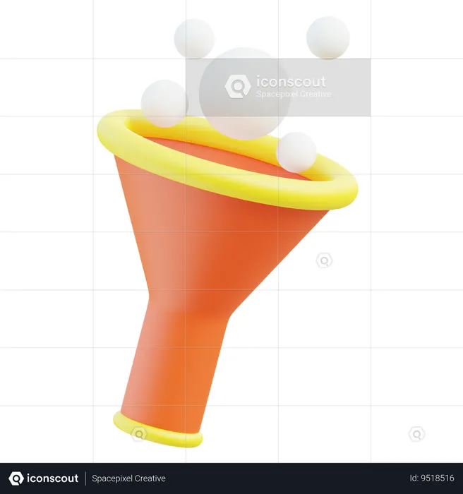 Funnel Glass  3D Icon