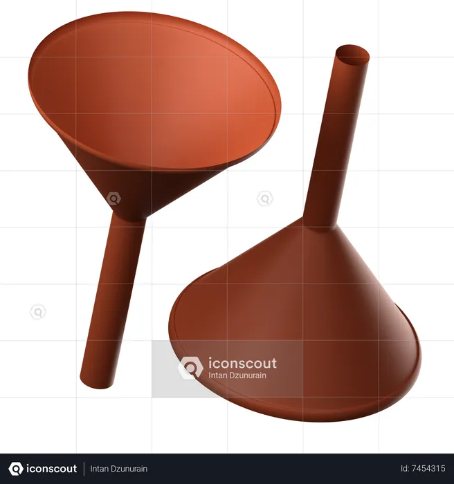 Funnel Glass  3D Icon