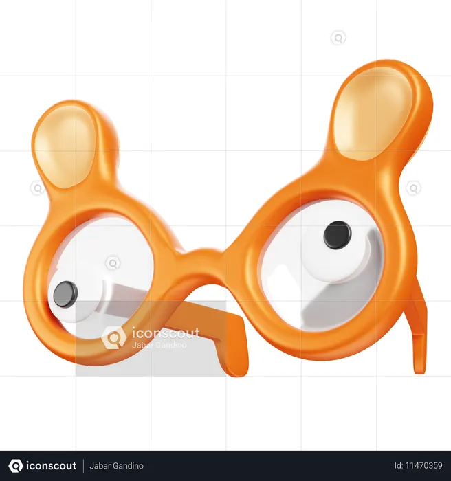 面白いメガネ  3D Icon
