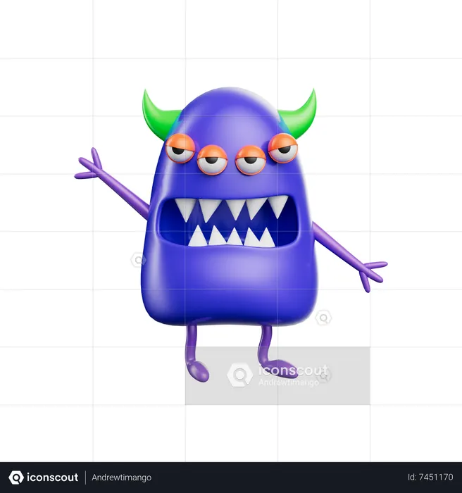 Funny Monsters  3D Icon