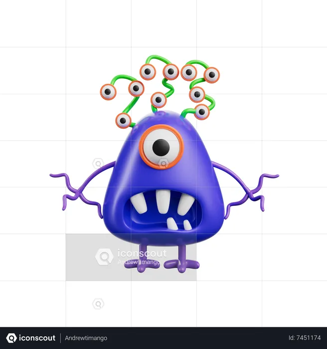 Funny Monsters  3D Icon
