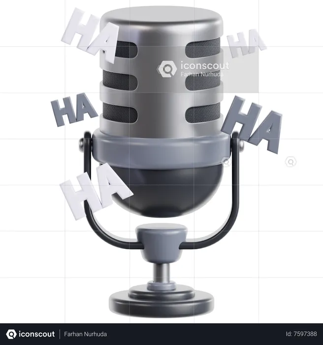 Funny podcast  3D Icon